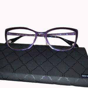 Fysh F 3579 Purple Zebra Striped Metal Frames